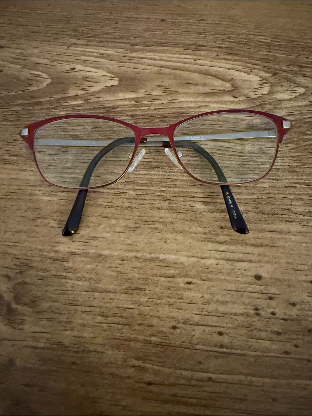 Bulova Twist Titanium Kumasi Wine Rectangle Womens Eyeglasses FRAMES 50-16-135